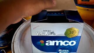 Amco super Star battery review 2020 model amco bike battery new level [upl. by Artiek]