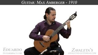 1910 Max Amberger Munich model Classical Guitar Dr Eduardo Costa plays domenico scarlatti K208 [upl. by Eirffej]