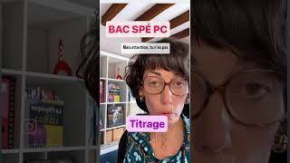 Titrage spé physique terminale bac chimie physiquechimie bac2024 [upl. by Aig]