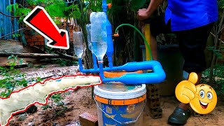 Simple Creative Ideas of PVC Pips Water Pressure Using Air With Bottle Without Electric [upl. by Auhsej]