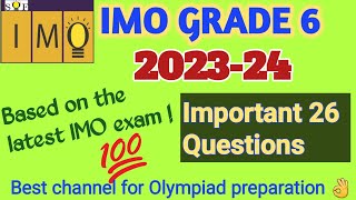 IMO grade 6 202324  Important questions  Previous years question paper  Sof IMO  class 6 IMO [upl. by Atiuqehc]