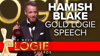 Hamish Blake wins the Gold Logie  TV Week Logie Awards 2022 [upl. by Lamhaj]