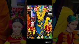 जारिच्या चोळीला सोन्याचं लावते बटन jarichya cholila gaurai gauriganapati gauriganpatidecoration [upl. by Atilemrac]