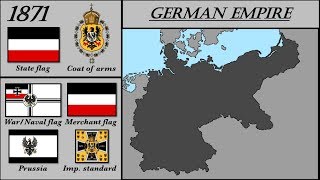 PrussiaGermany History with Map and Flags [upl. by Kcirddehs]