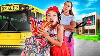 Cheerleader SNEAKS CANDY To School SHE’S IN BIG TROUBLE  DC’s Family [upl. by Rednasxela]