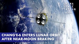 Change6 Enters Lunar Orbit after NearMoon Braking [upl. by Bickart721]