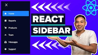 React Sidebar Navigation Menu Tutorial  Beginner React JS Project Using Hooks amp Router [upl. by Nicolella845]