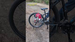 teste BIKE com motor de ROÇADEIRA shorts [upl. by Yelak485]