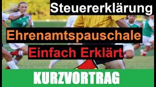 Ehrenamtspauschale Erklärt  Steuererklärung [upl. by Orten]