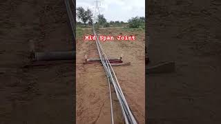 Mid Span Joint👉 ytshorts india construction trending electricity transmission [upl. by Angelle]