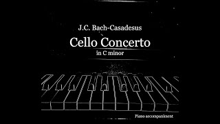 JC BachCasadesus Cello Concerto in C minor 1st movement piano accompaniment [upl. by Marketa]