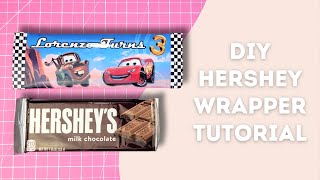 Personalized Hershey Bar Wrapper Tutorial  Using Canva [upl. by Skurnik]