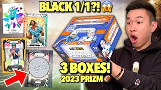 BLACK 11 PULL FROM THE NEW PRIZM 🏈 😱🔥 2023 Panini Prizm Football FOTL Hobby Box Review x3 [upl. by Rovelli]