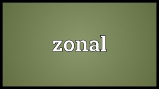 Zonal Meaning [upl. by Namilus]