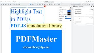 Create Highlight Text annotation in pdfjs PDF annotation library based on pdfjs [upl. by Marj]