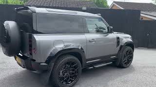 Eiger Grey Land Rover Defender 90 Urban Widetrack Kit Walkaround [upl. by Alien]