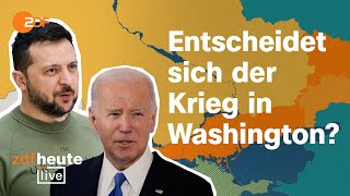 Putins Strategie droht aufzugehen Fallen die UkraineHilfen der USA  ZDFheute live [upl. by Ahsekim825]