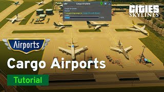 Cargo Airports with City Planner Plays  Airports Tutorial Part 4  Cities Skylines [upl. by Nwahsauq850]