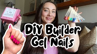 BUILDER GEL NAILS TUTORIAL How to Do Your Own Nails at Home Hard Gel Poly Gel Luminary [upl. by Ahsienar]