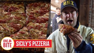 Barstool Pizza Review  Sicilys Pizzeria Detroit MI [upl. by Anhsirk]