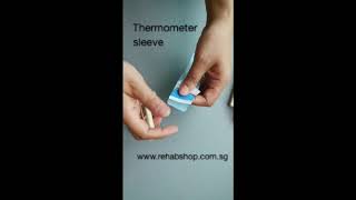 How to apply oral thermometer sleeve sheath [upl. by Hoye]