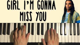 How To Play  Milli Vanilli  Girl Im Gonna Miss You Piano Tutorial Lesson [upl. by Wei299]