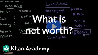 What is net worth  Financial goals  Financial Literacy  Khan Academy [upl. by Ahsitaf]