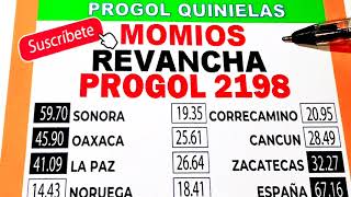 Momios Revancha Progol 2198  Progol 2198 Momios  Progol 2198 Momios  progol2198  progol2199 [upl. by Annaihs]