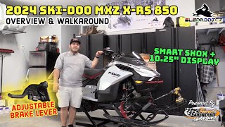 2024 SkiDoo MXZ XRS 850 Overview and Walkaround  New Brake Lever Smart Shox and 1025quot Display [upl. by Groveman304]