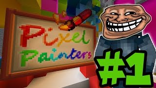 اسوأ رسام في ماين كرافت Minecraft pixel painter [upl. by Attevaj]