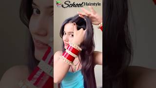 Hairstyle for School 📚❤️ hairstyle hairtutorial schoolhairstyles shorts [upl. by Novart456]