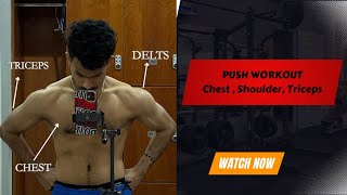 Push Day  New workout splits inspired by SaketGokhaleVlogs gymmotivation fitness saketgokhale [upl. by Anauqed]