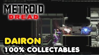 Metroid Dread  Dairon 100 All Collectable Locations Guide [upl. by Jena325]