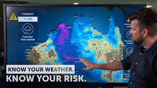 Severe Weather Update ExTropical Cyclone Tiffany bringing heavy rain and flooding  14 Jan 2022 [upl. by Virginia]