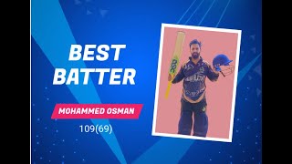 Best Batter  Mohhammed Osman  109 69 [upl. by Sibel]