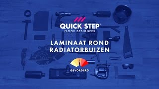 Laminaat plaatsen rond radiatorbuizen  QuickSteptutorial [upl. by Simonette321]