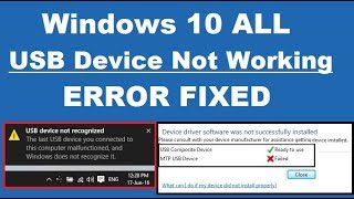 How To Fix USB Device Not Working Windows 10 [upl. by Quincy964]