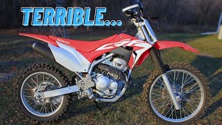 Honda CRF250F Review  Why Its NOT The Right Bike For You [upl. by Lotsyrc814]