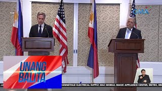 US Sec of State Antony Blinken at PHL DFA Sec Enrique Manalo nagkausap sa  Unang Balita [upl. by Neira]