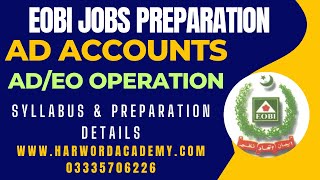 EOBI Jobs Syllabus AD Finance AD amp EO Operation Cadre  Preparation Plan [upl. by Iruyas]