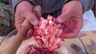 Fastest Way to DeSeed a Pomegranate and Harvesting Fresh Poms [upl. by Nnylyma]