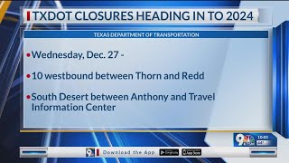 TxDOT road closures for week of Dec 25 heading into 2024 [upl. by Amlet]