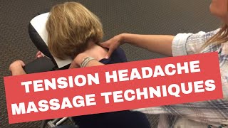 Chair Massage Techniques for Tension Headache Relief [upl. by Hamil733]