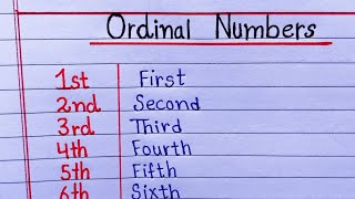 Ordinal Numbers 1 to 20 1 to 20 Ordinal numbers spelling in English [upl. by Llewxam407]