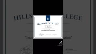 This is a excellent course on the principals of the constitution 📃 HillsdaleOnline [upl. by Nevaed]