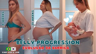 Adorable Pregnancy Time Lapse  Incredible Week by Week Transformation first pregnancy [upl. by Eppesuig]