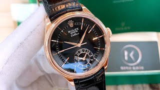 Lướt Giá Tốt Rolex Cellini Dual Time 50525 39mm Vàng Đúc 18K  Mặt Đen Ma Mị amp Huyền Bí [upl. by Sidney890]