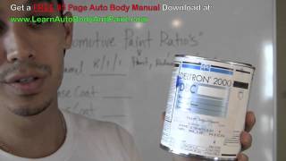 Automotive Paint Mixing Ratios  How To Mix Auto Paint  Mixing Car Paint [upl. by Nedaj]