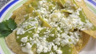 CHILAQUILES VERDES  Vicky Receta Facil [upl. by Lindie]