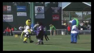 NFL Mascots Exhibition vs Pop Warner Players [upl. by Shirlie595]